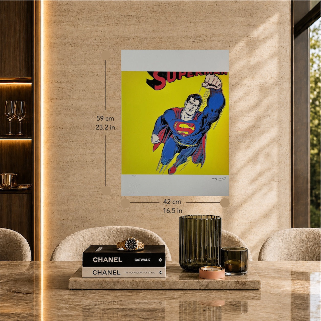 Andy Warhol Superman (Yellow) Lithograph Arches 300gsm 42x59 cm