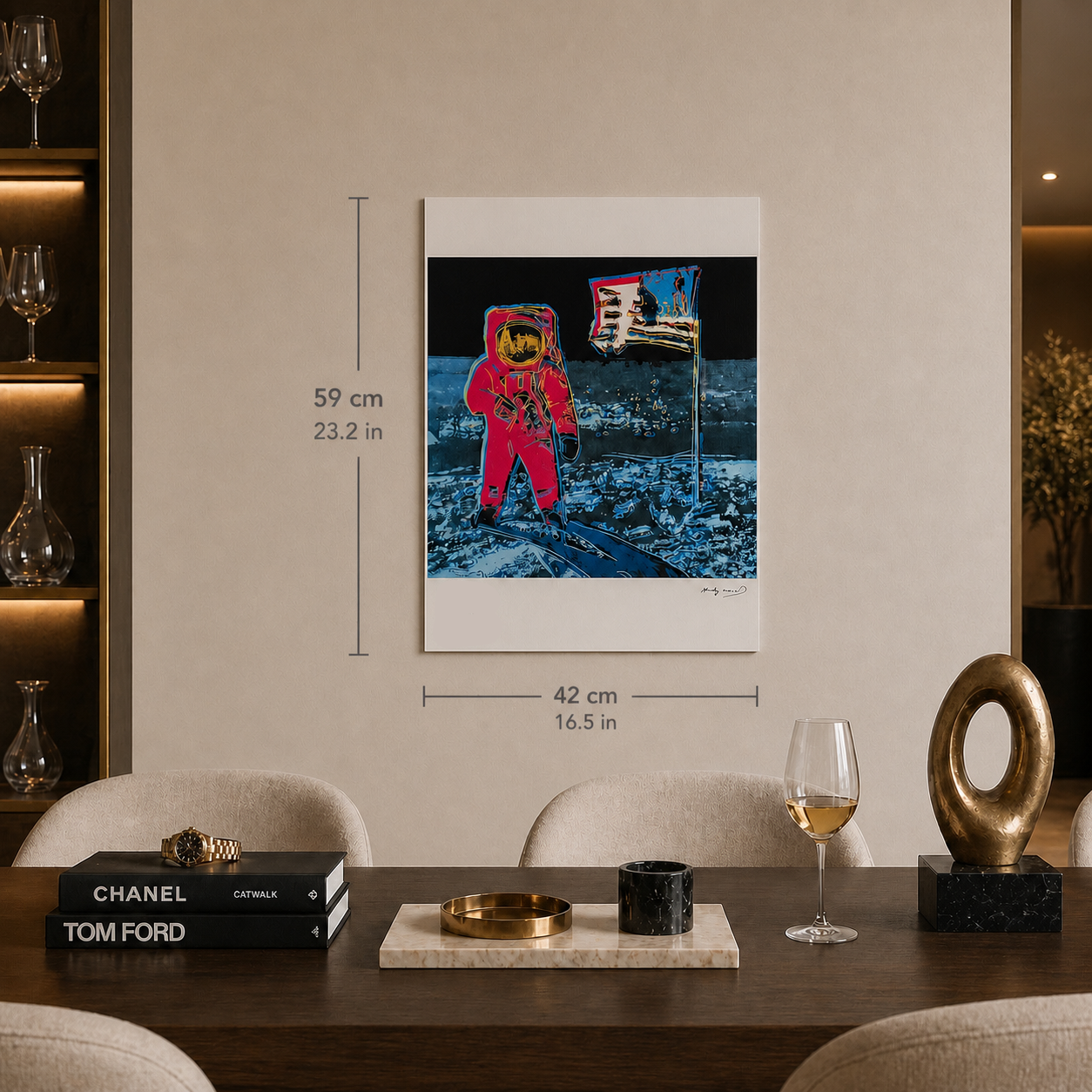 Andy Warhol Moonwalk (Pink & Blue) Lithograph Arches 300gsm 42x59 cm