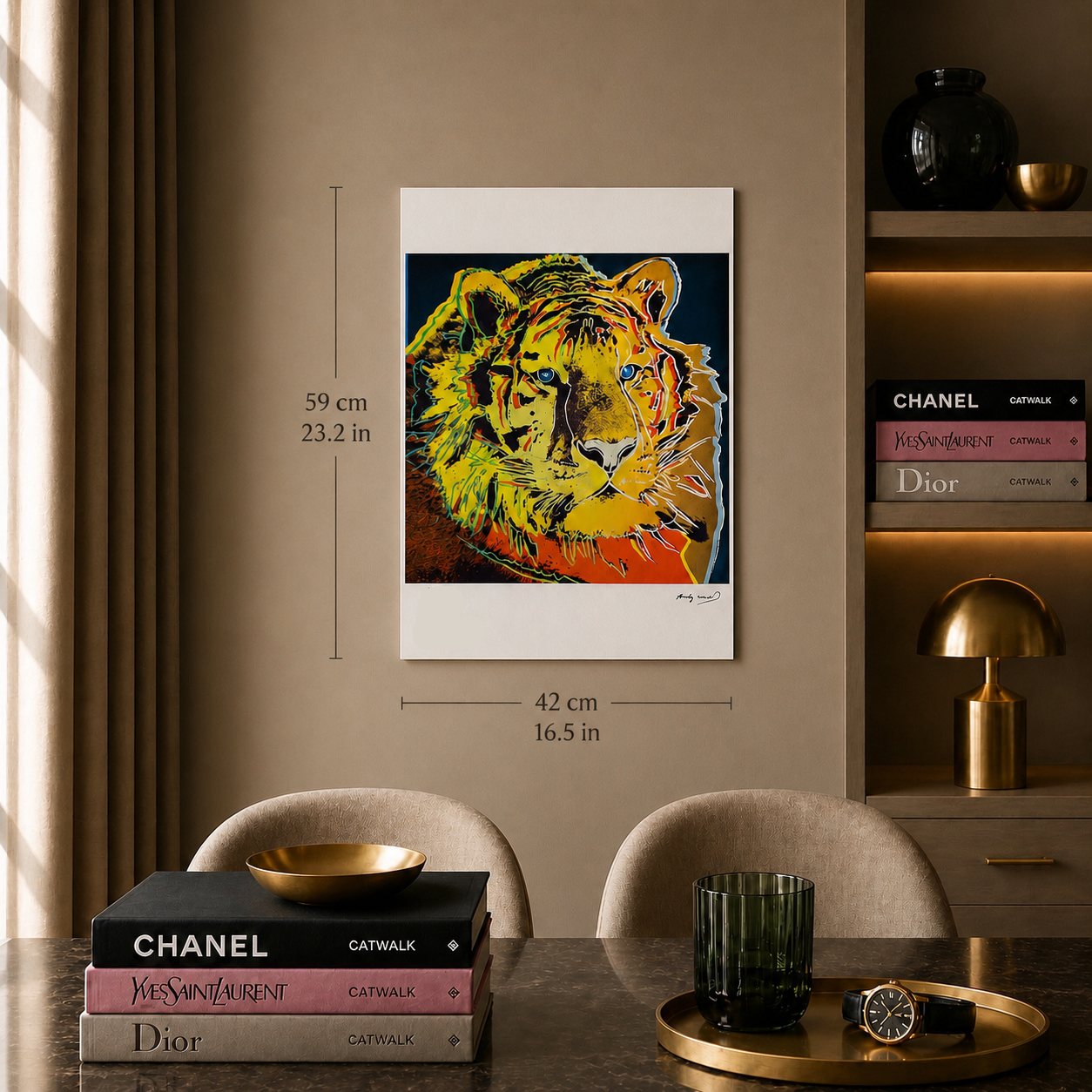 Andy Warhol Tiger (Animals) Lithograph Arches 300gsm 42x59 cm