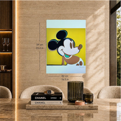 Andy Warhol Mickey Mouse (Yellow) Lithograph Arches 300gsm 42x59 cm