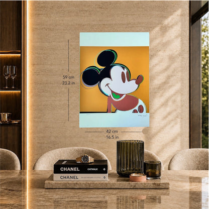 Andy Warhol Mickey Mouse (Dark Yellow) Lithograph Arches 300gsm 42x59 cm