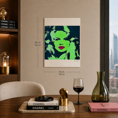 Andy Warhol Brigitte Bardot (Green) Lithograph Arches 300gsm 42x59 cm
