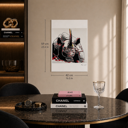 Andy Warhol Rhino (Animals) Lithograph Arches 300gsm 42x59 cm