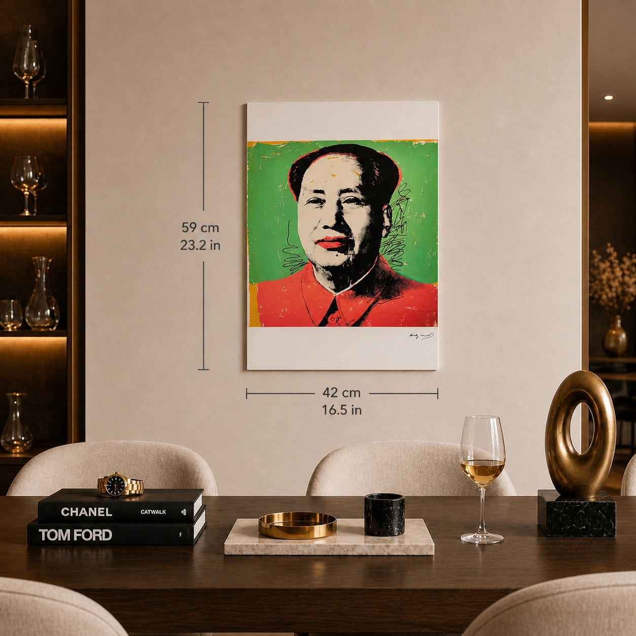 Andy Warhol Mao (Green & Red Classic) Lithograph Arches 300gsm 42x59 cm