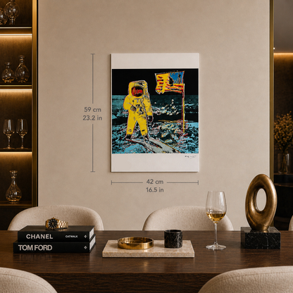Andy Warhol Moonwalk (Yellow & Blue) Lithograph Arches 300gsm 42x59 cm