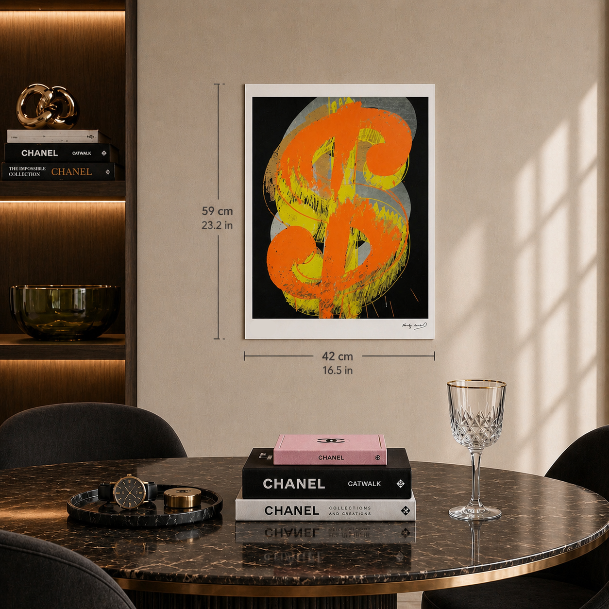 Andy Warhol Dollar (Black) Lithograph Arches 300gsm 42x59 cm
