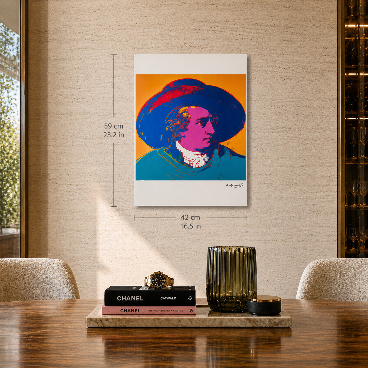Andy Warhol Goethe (Blue-Orange) Lithograph Arches 300gsm 42x59 cm
