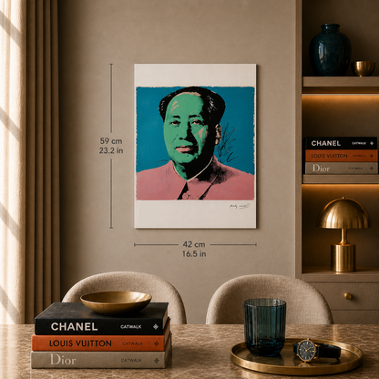 Andy Warhol Mao (Turquoise & Green) Lithograph Arches 300gsm 42x59 cm