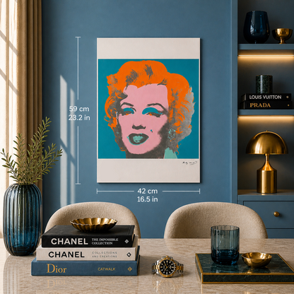 Andy Warhol Marilyn Monroe (Turquoise & Orange) Lithograph Arches 300gsm 42x59 cm