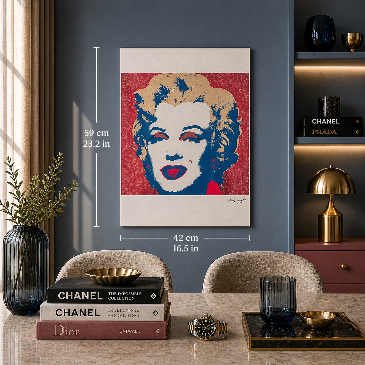 Andy Warhol Marilyn Monroe (Salmon & Blue) Lithograph Arches 300gsm 42x59 cm