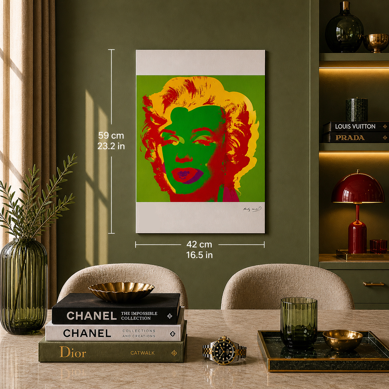 Andy Warhol Marilyn Monroe (Fluo Green & Red) Lithograph Arches 300gsm 42x59 cm