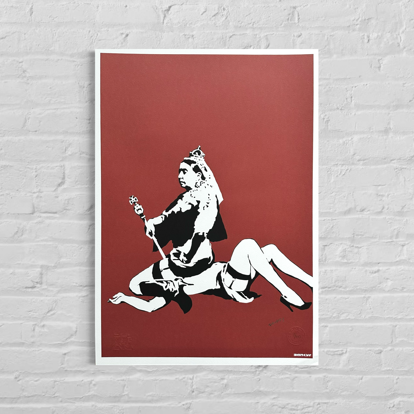 Banksy Queen Vic Lithograph Arches 300gsm 42x59 cm