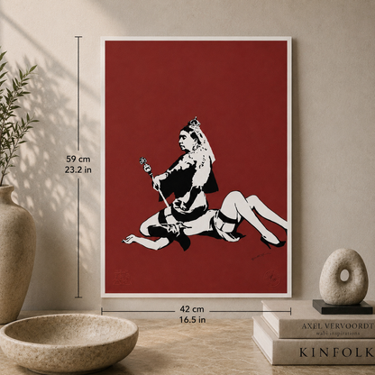 Banksy Queen Vic Lithograph Arches 300gsm 42x59 cm