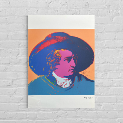 Andy Warhol Goethe (Blue-Orange) Lithograph Arches 300gsm 42x59 cm