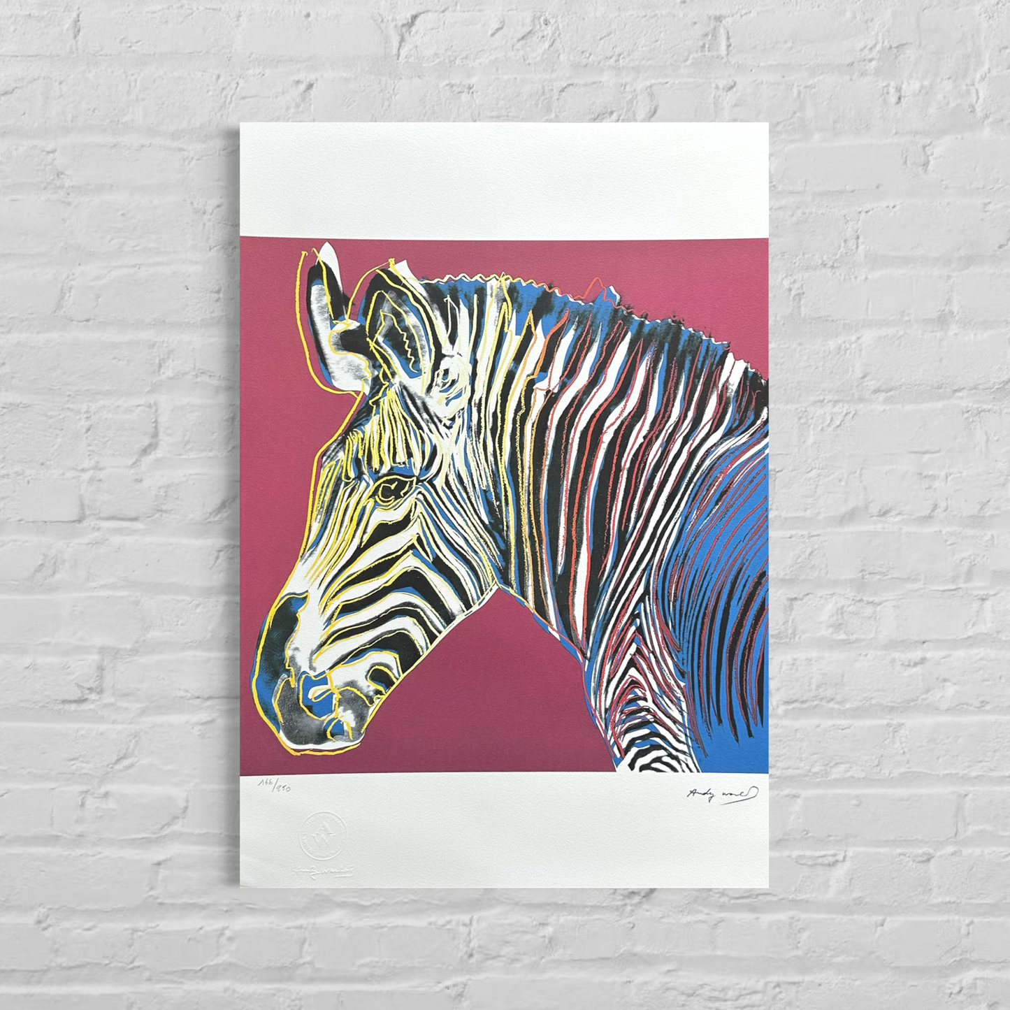 Andy Warhol Zebra (Animals) Lithograph Arches 300gsm 42x59 cm