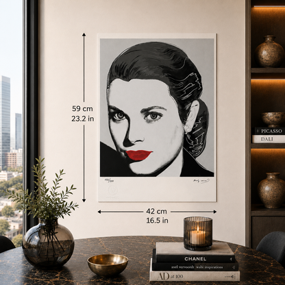 Andy Warhol Grace Kelly (Black and White) Lithograph Arches 300gsm 42x59 cm