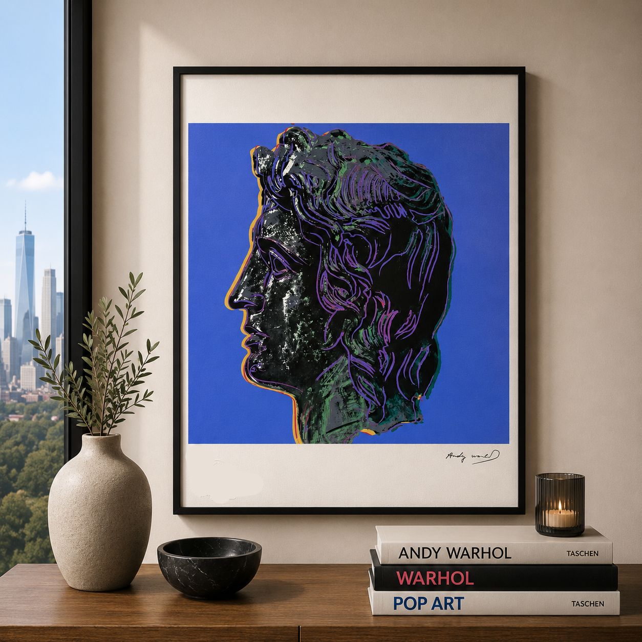 Andy Warhol Alexander the Great (Blue) Lithograph Arches 300gsm 42x59 cm