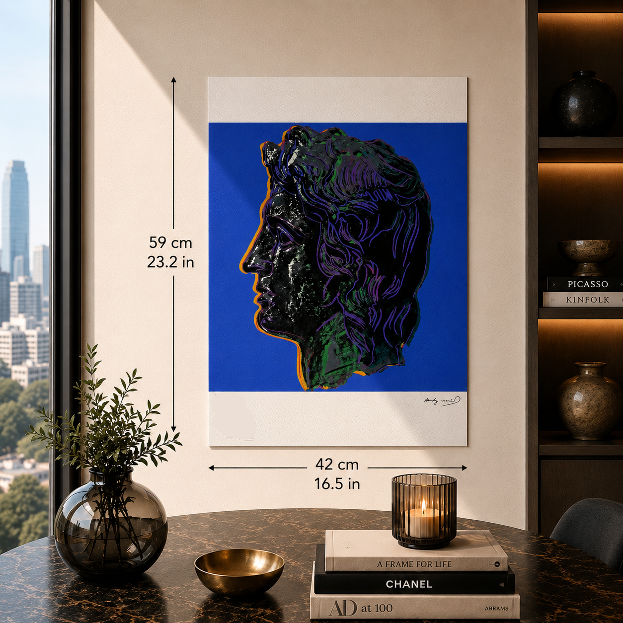 Andy Warhol Alexander the Great (Blue) Lithograph Arches 300gsm 42x59 cm