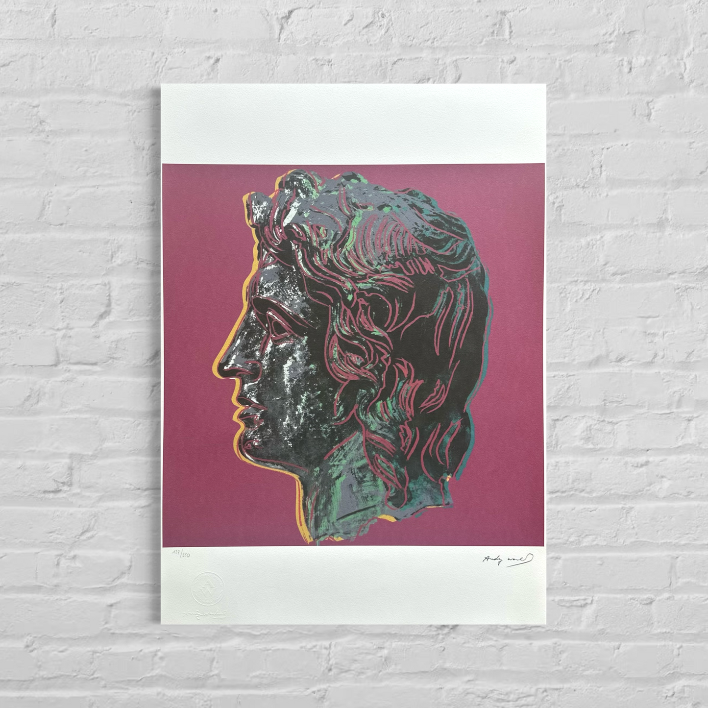 Andy Warhol Alexander the Great (Purple) Lithograph Arches 300gsm 42x59 cm