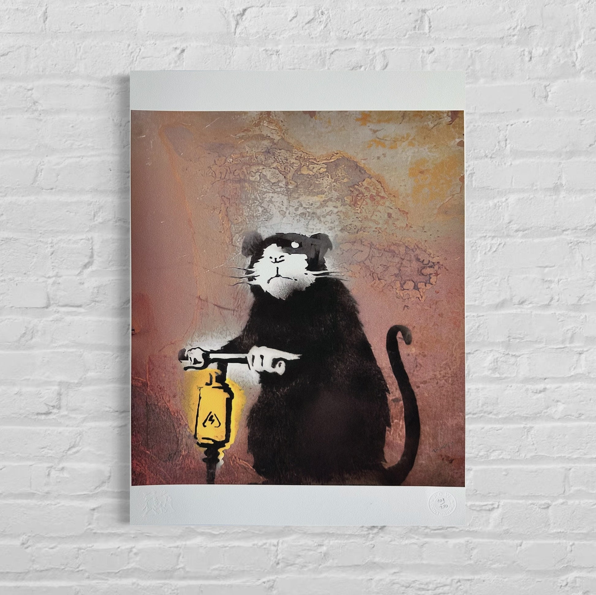 BANKSY Roadwork rat