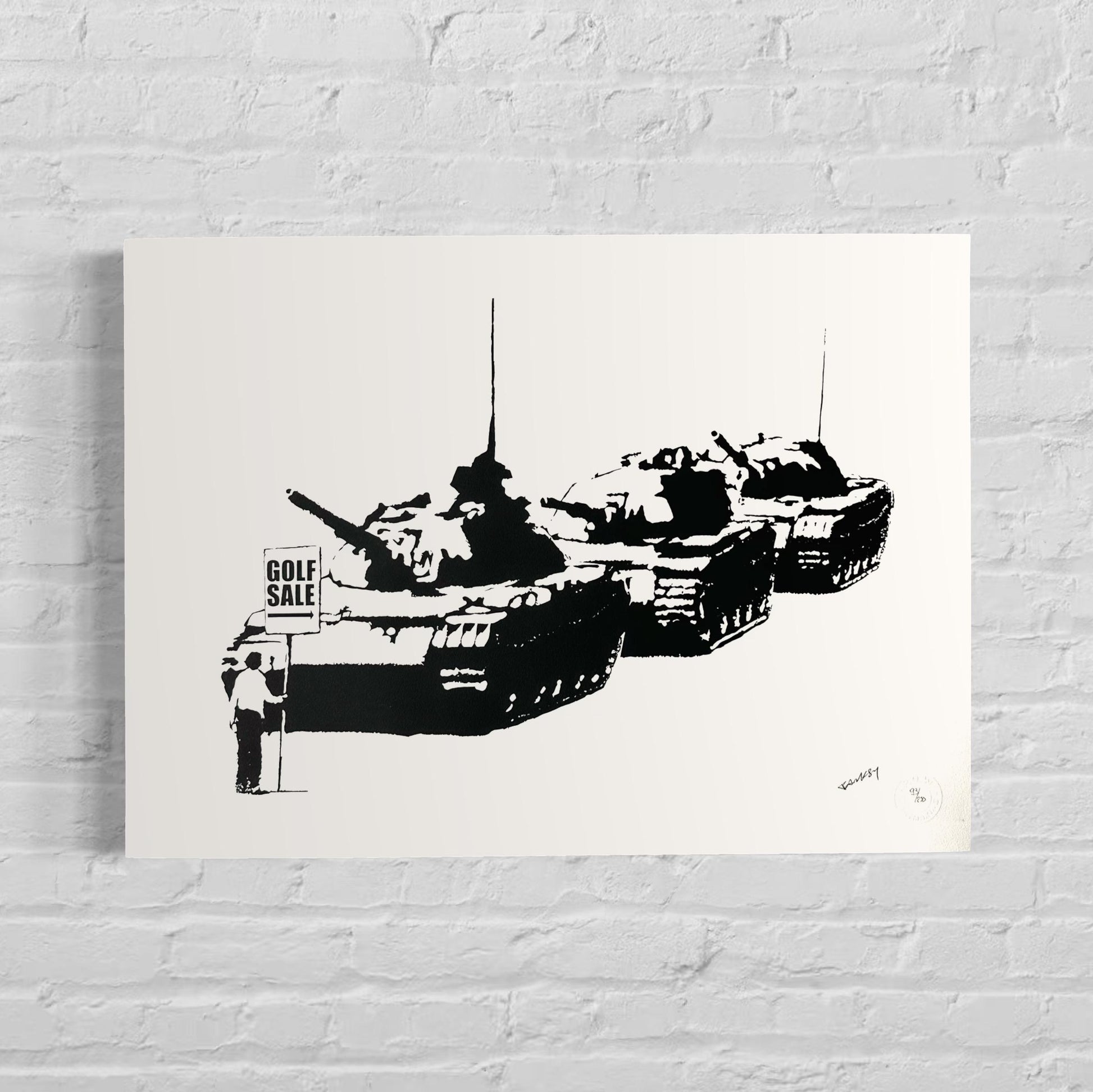 Banksy golf sale