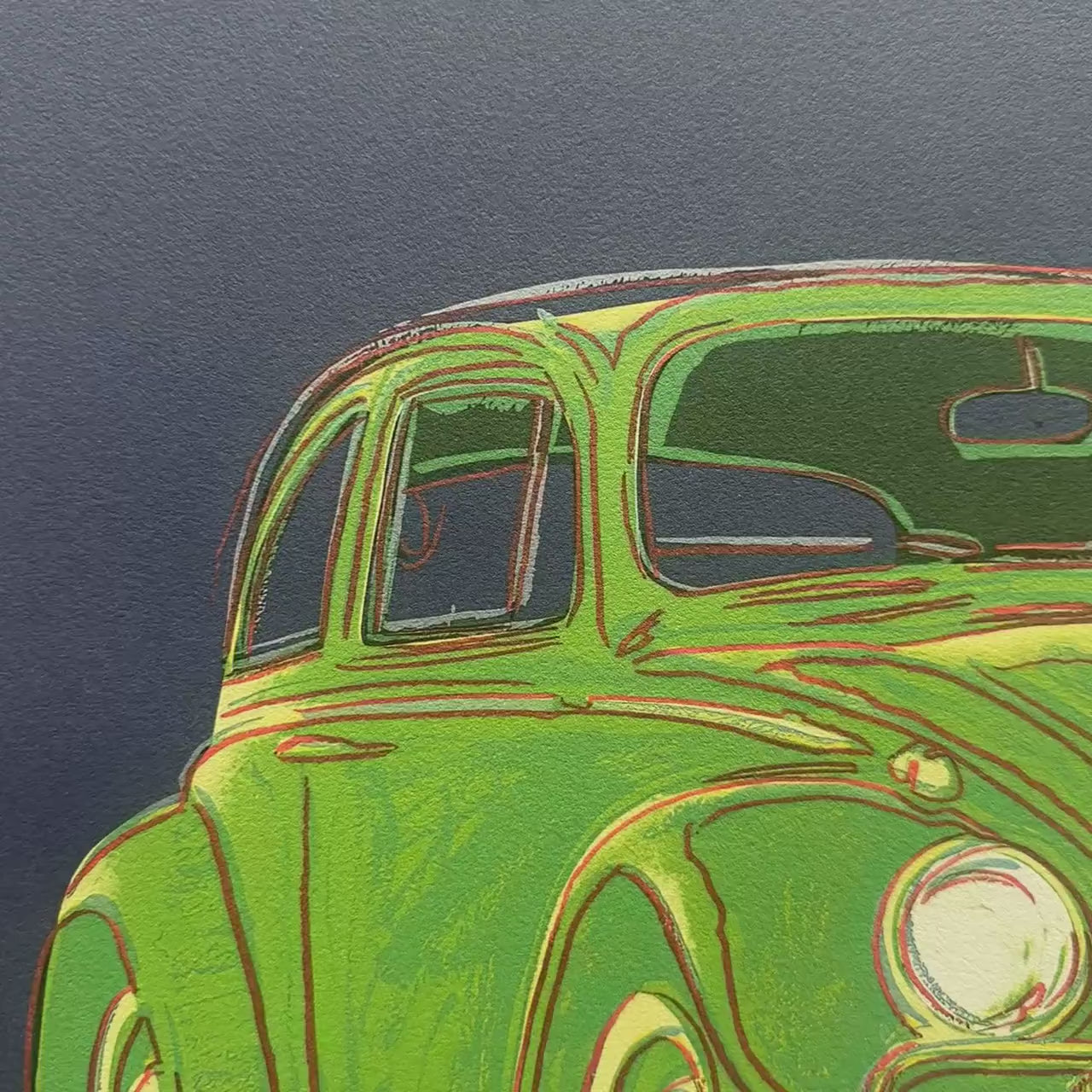 Genummerde editie ANDY WARHOL Volkswagen Gesigneerd - Certificaat Leo Castelli - Pop art Advertising- lithograph after